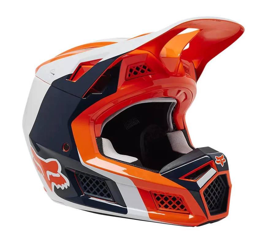 Miniatura Casco Moto V3 RS Efekt  - Color: Naranjo-Blanco-Azul