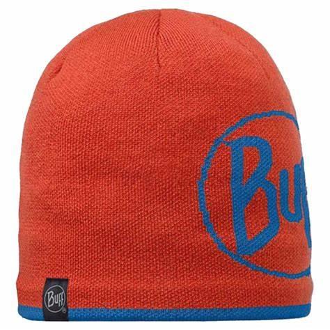 Gorro Knitted y Polar Hat Logo - Color: Naranjo Azul