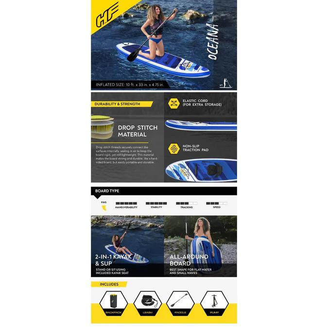 Miniatura Stand Up Paddle Inflable Set con asiento 305x84x12cm -