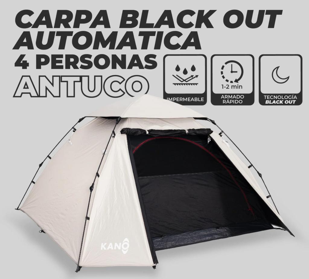 Miniatura Carpa Automática Black Out Antuco 4 Personas -
