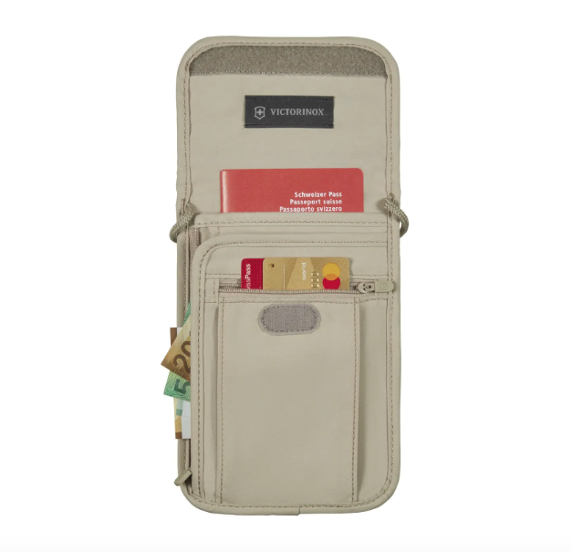 Miniatura Bolsa De Seguridad Deluxe Con Protección Rfdi - Color: Beige