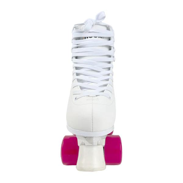 Patines Quad Hook School Base Metálica HK-112 - Color: Blanco-Rosa