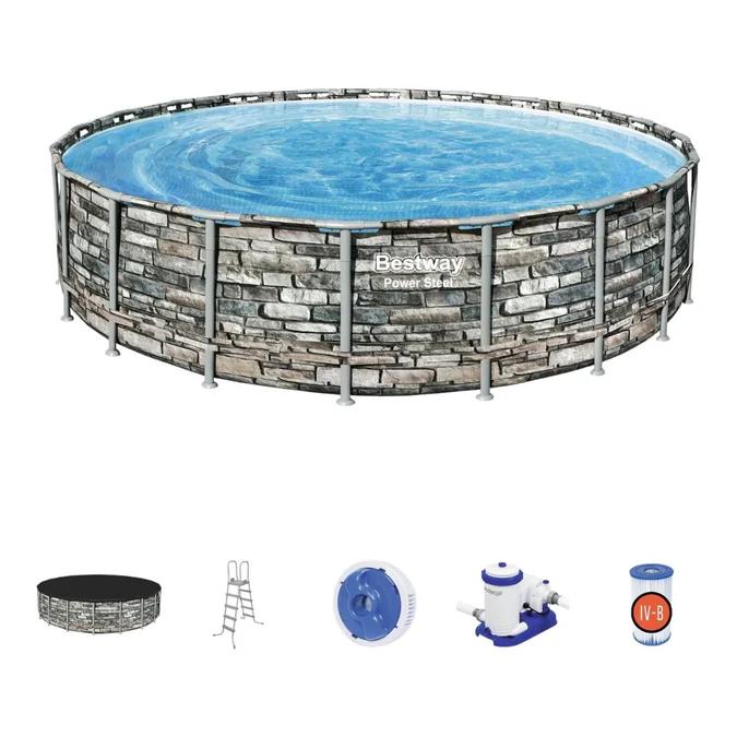 Miniatura Piscina Redonda Filtro + Accesorios 6.10X1.32M -