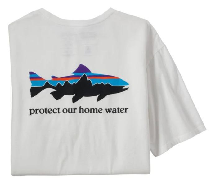 Miniatura Polera Hombre Home Water Trout Organic  - Color: BLANCO