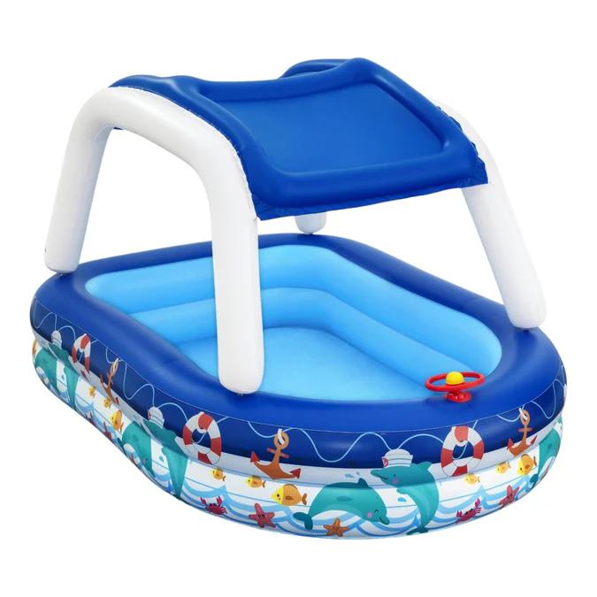 Piscina Inflable Con Toldo Desmontable 213x155x132cm