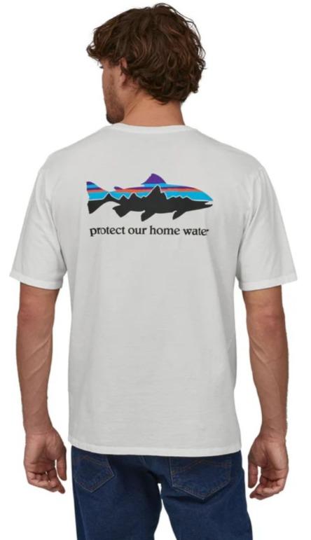Miniatura Polera Hombre Home Water Trout Organic  - Color: BLANCO