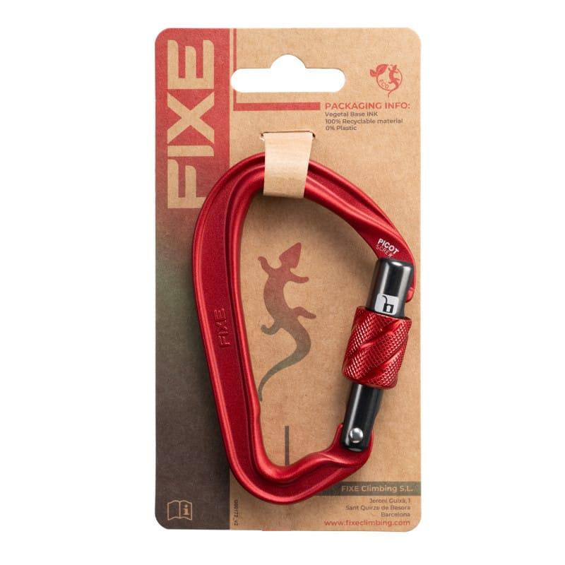 Miniatura Mosquetón Aluminio Tipo B Rosca 22kN Picot Screw  - Color: Rojo