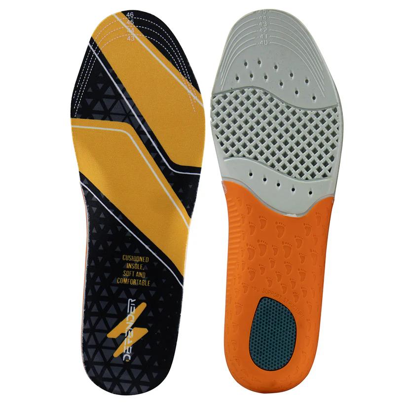 Plantilla Gel Hombre - Color: Negro Amarillo