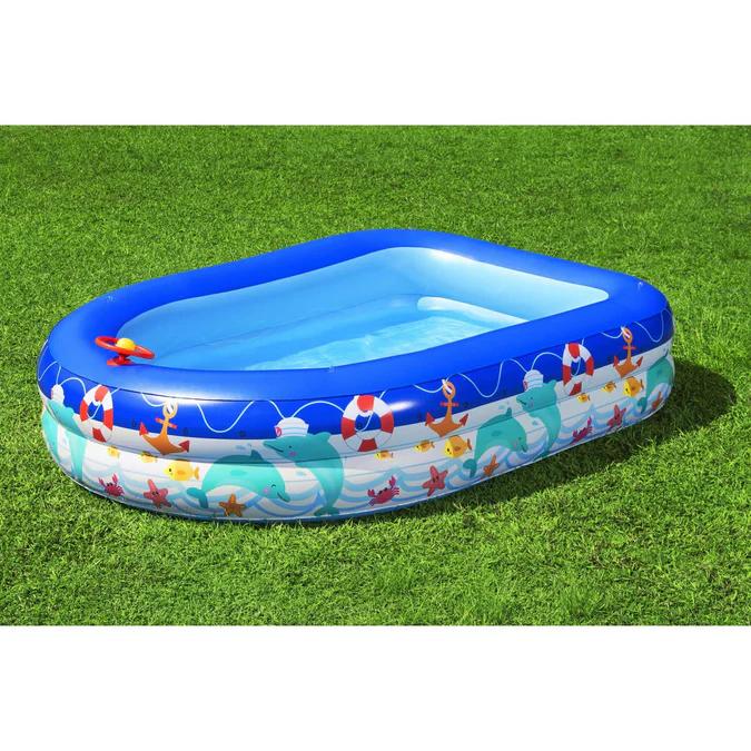 Miniatura Piscina Inflable Con Toldo Desmontable 213x155x132cm -