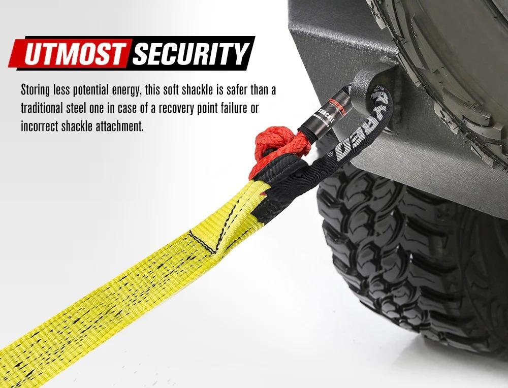 Miniatura Grillete Sintético 15T + Anillo Para Winche 8T Bunker -
