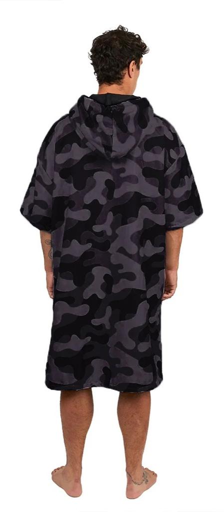 Miniatura Poncho Terry Camo - Color: Negro