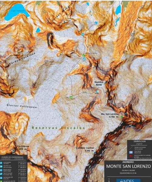 Mapa Monte San Lorenzo