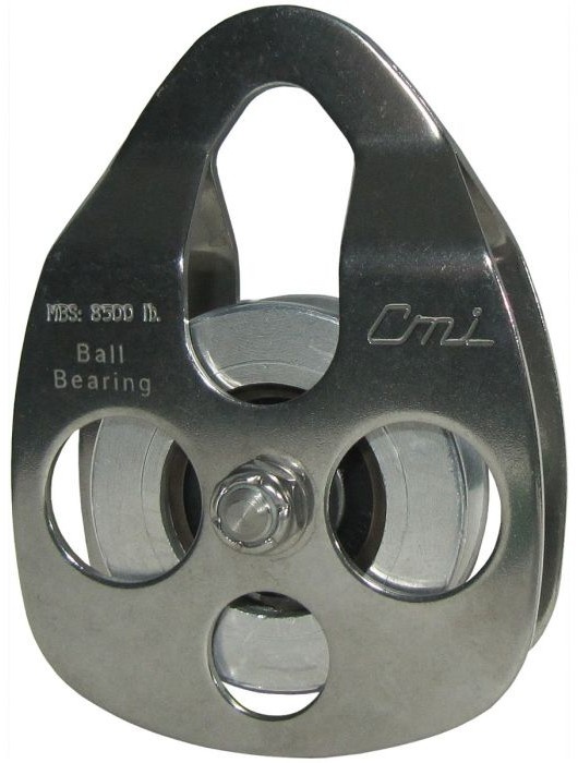 Polea 2 3/8" Stainless Steel, Aluminum Sheave, Ball Bearing