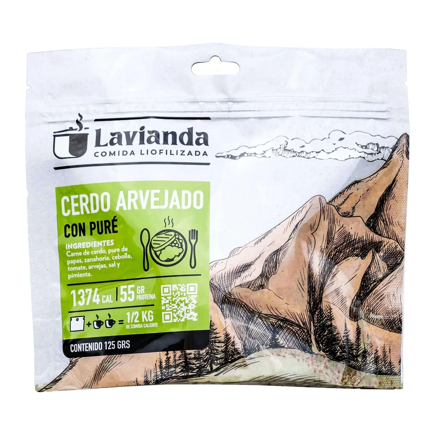 Comida Liofilizada Cerdo Arvejado Con Puré