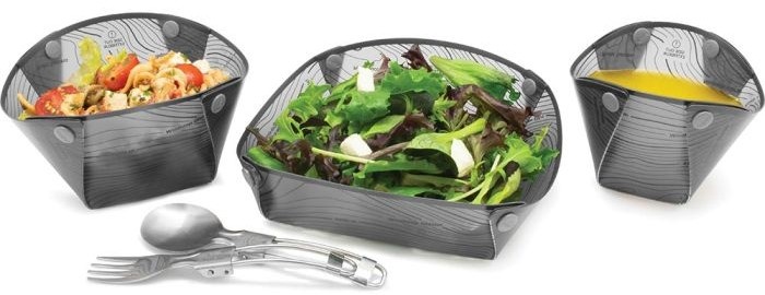 Set De Vajilla Plegable Con Plato, Bowl Y Vaso Para Camping