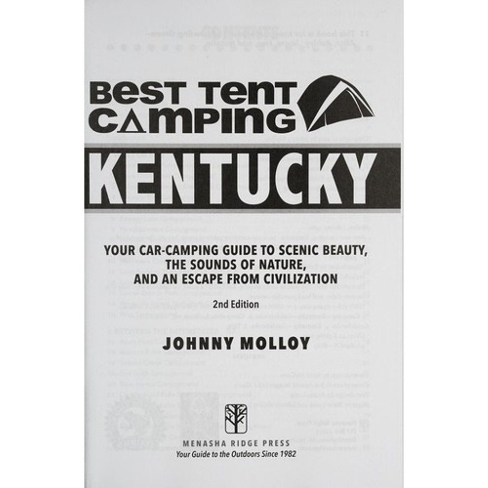 Libro Best tent camping, Kentucky: your car-camping guide to scenic beauty, the s…