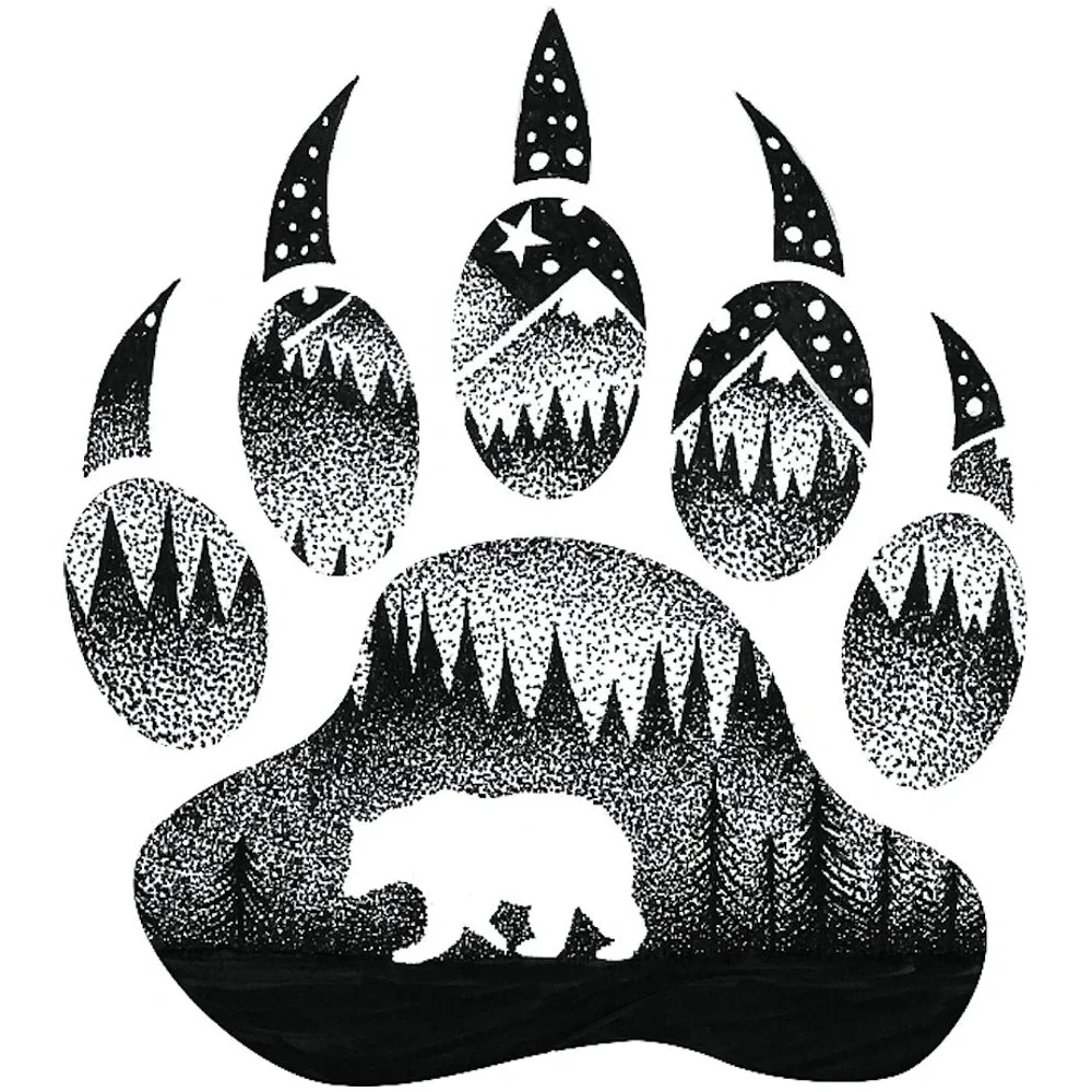 Calcomanía Huella de Oso