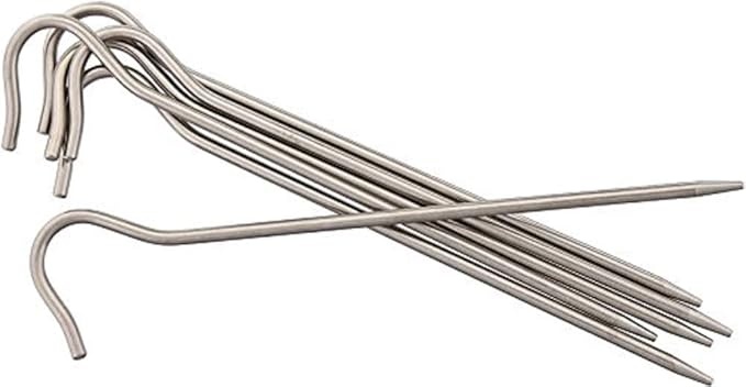 Pack De 6 Estacas Titanium Shepard's Hook Stake