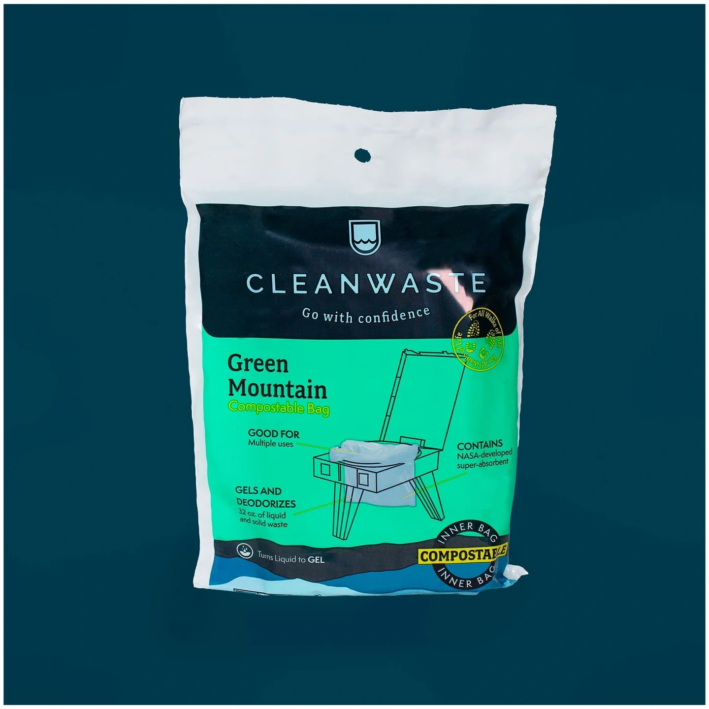 Bolsa Sanitaria Compostable Green Mountain