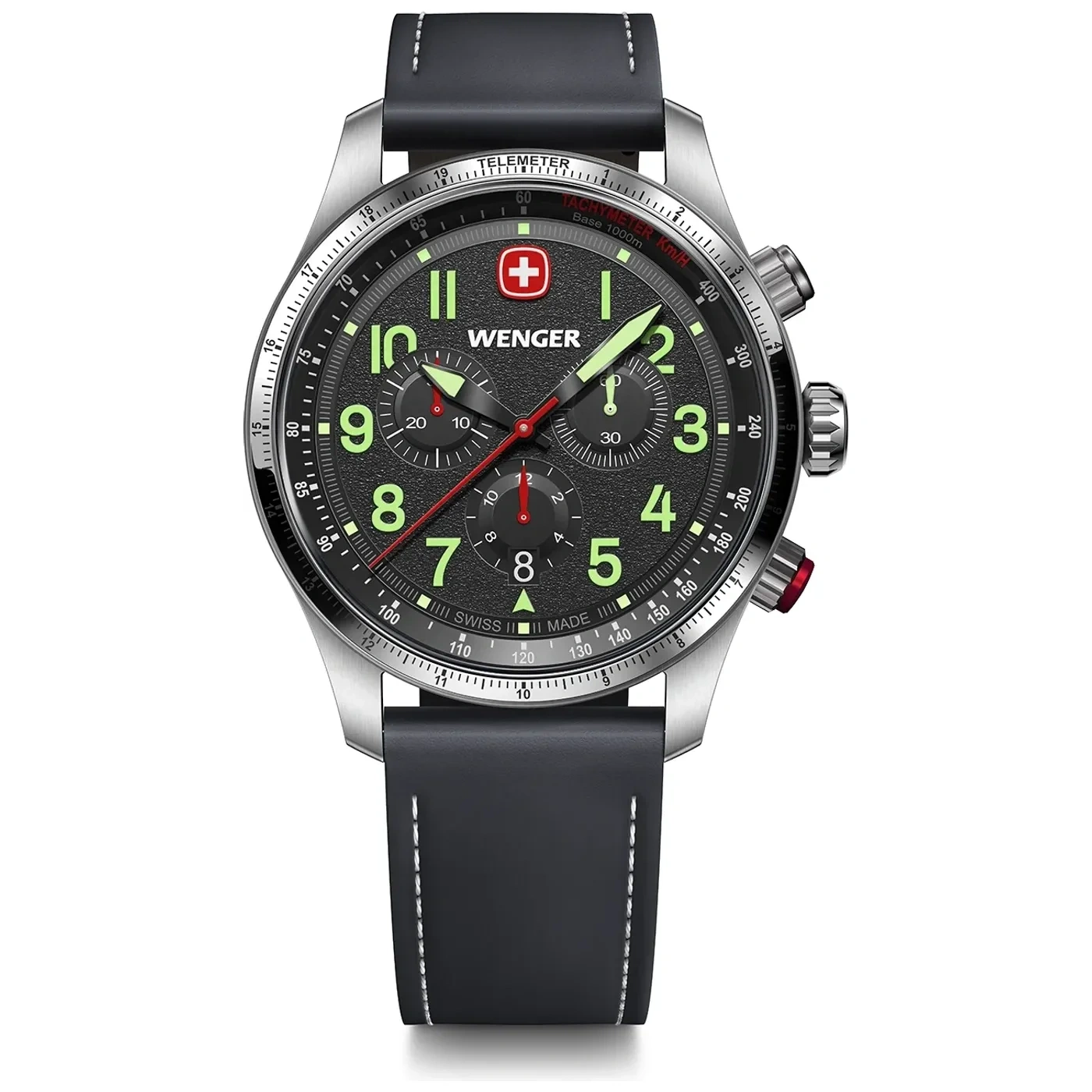 Reloj Terragraph Chrono Acero 43 MM Correa Cuero