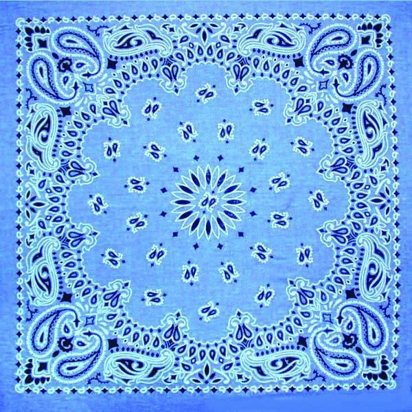 Bandana USA Paisley - Color: CHAM.BLUE w/HNG TG/UPC