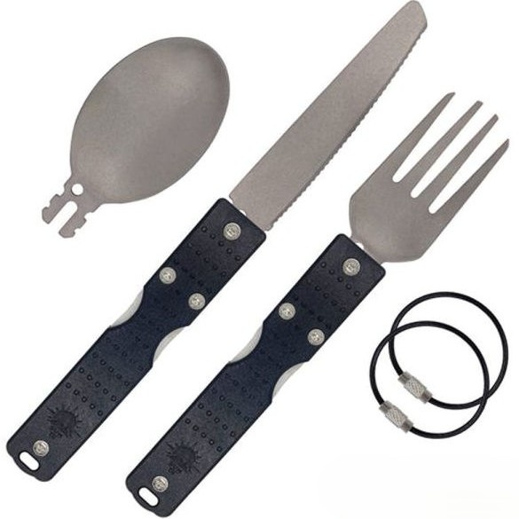 Set De Cubiertos ClickWare Backpacker De Titanio