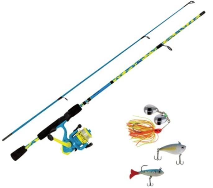 Combo De Pesca Spinning Brave Eagle Con Caña 1,52 Mt Acción Medium Y Reel