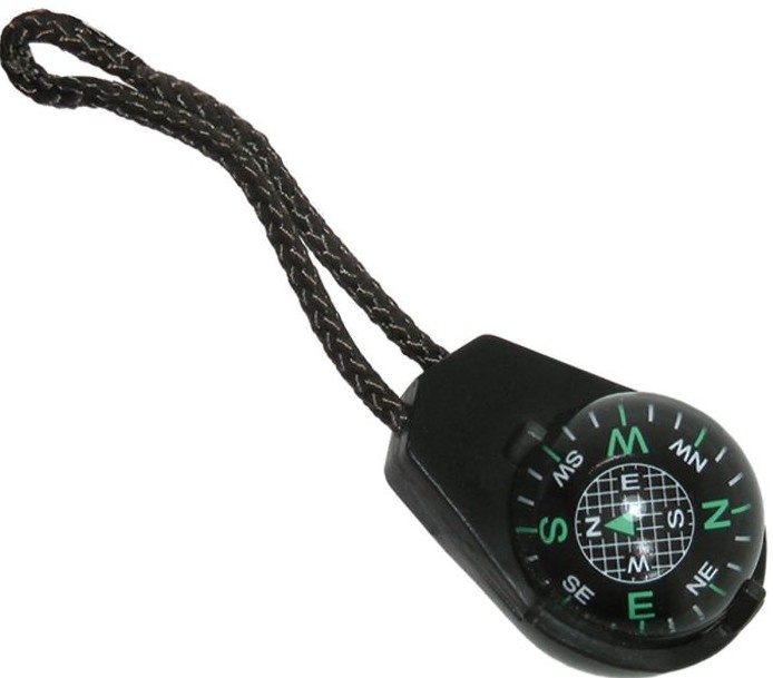 Brújula Esférica Mini ZiprComp Con Cordón Para Mochila Y Outdoor