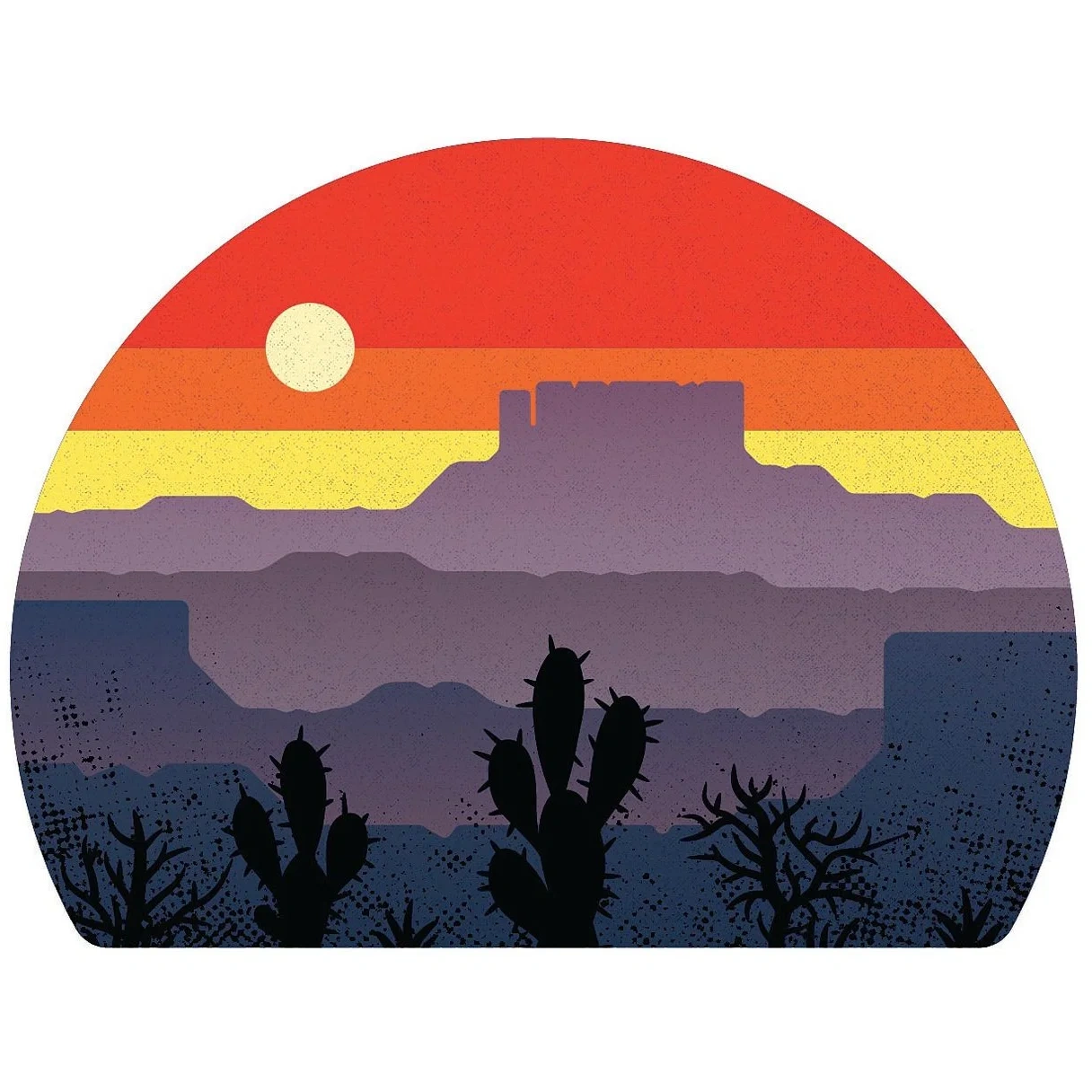 Calcomanía Capas del Desierto