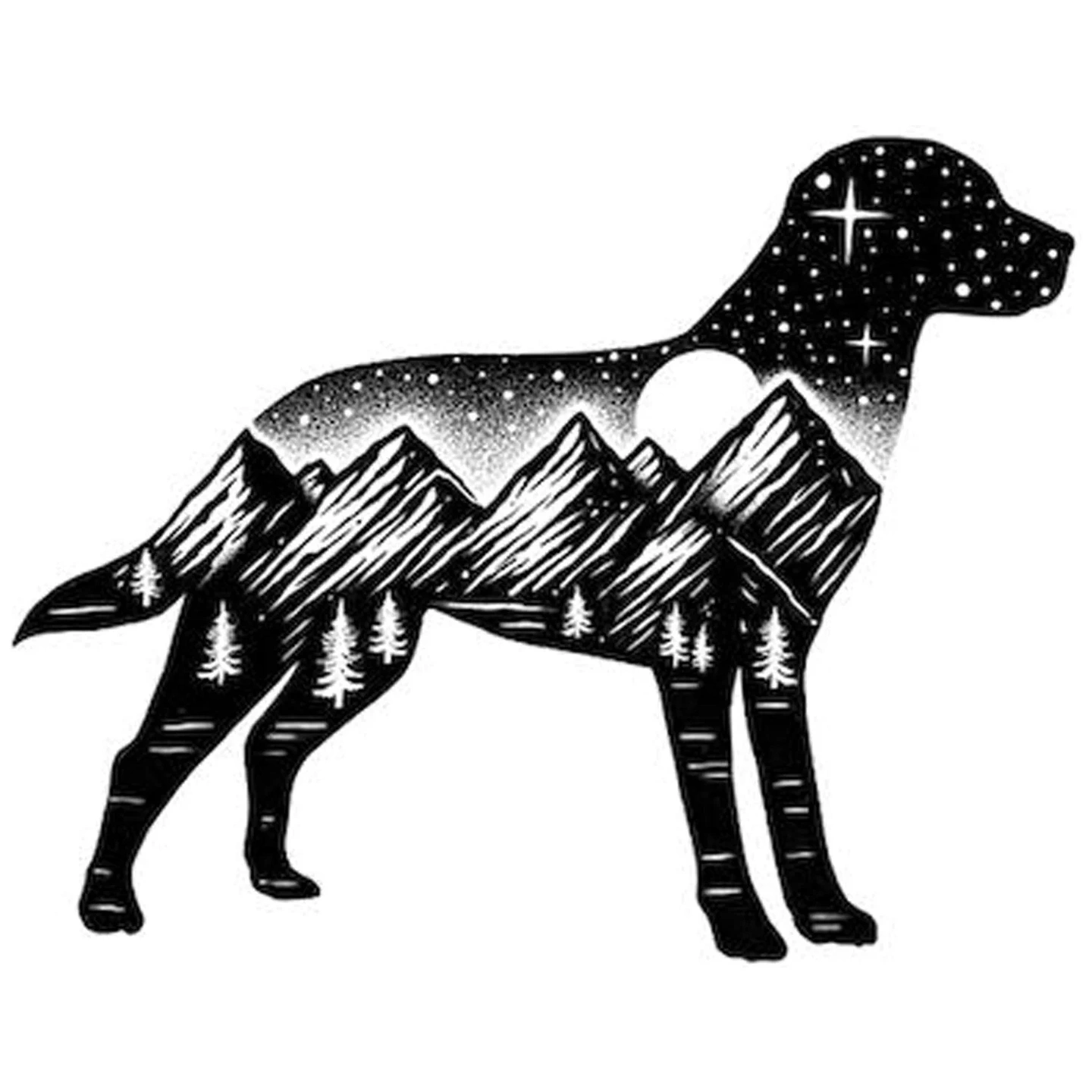Calcomanía Perro Aventurero