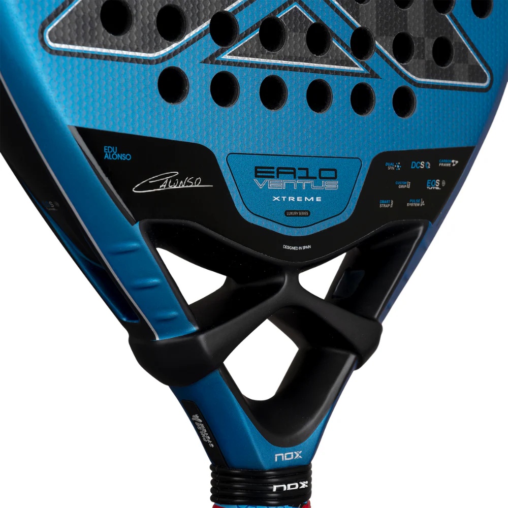 Miniatura Pala de Padel EA10 Ventus Attack 12K Xtreme by Edu Alonso 2026 + Tarro de pelotas +Overgrip + Protector -