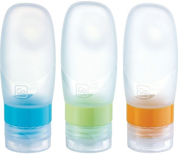 Set De 3 Botellas De Viaje Recargables Squeeze 60 Ml 