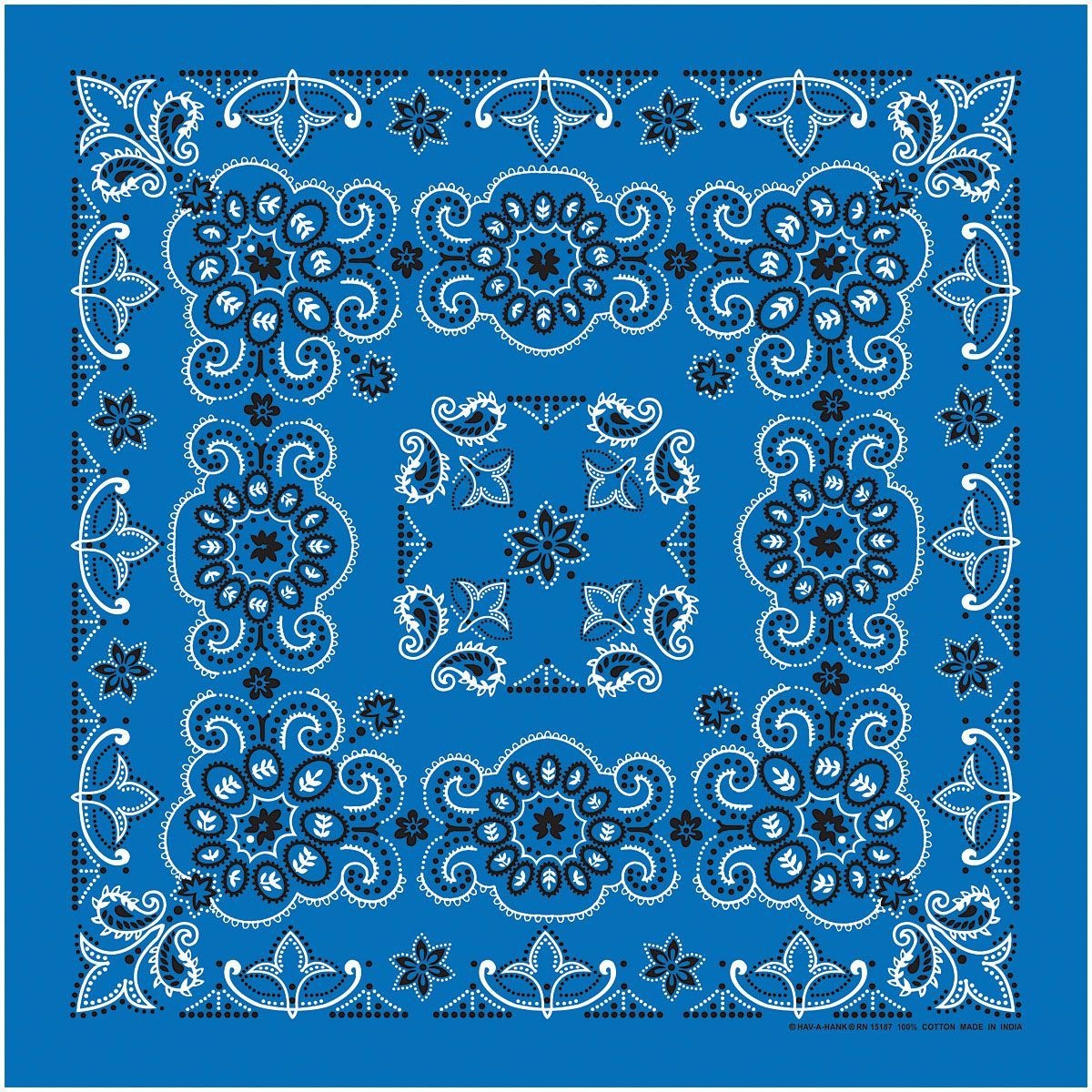 Bandana Texas Paisley - Color: ROYAL