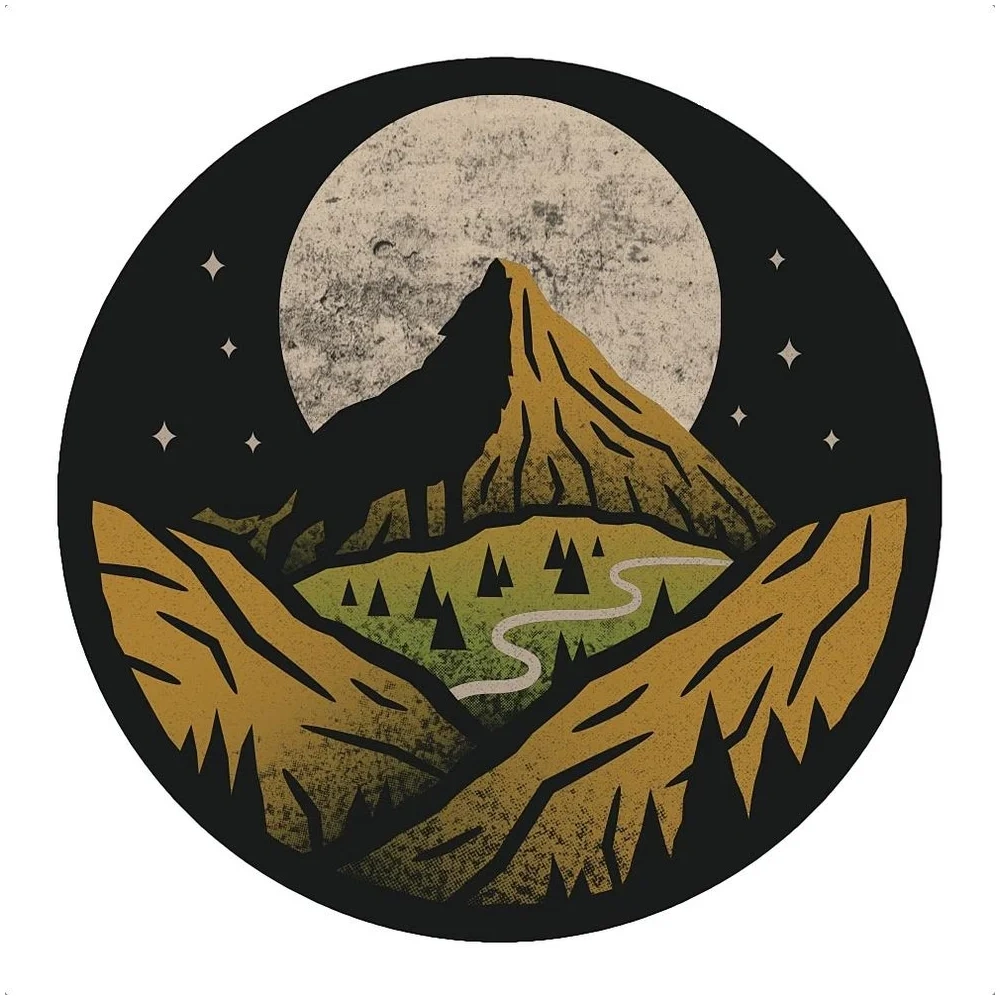 Calcomanía Montaña y Luna