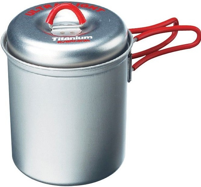 Olla Ultraliviana De Titanio Con Tapa Para Camping Y Trekking