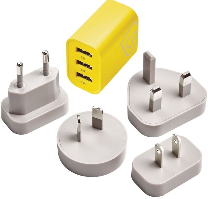 Cargador Universal De Viaje Con 3 Puertos Usb-A