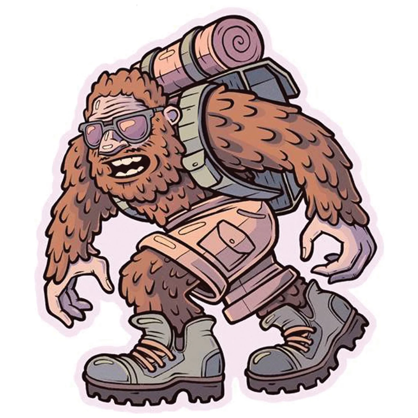 Calcomanía Sasquatch Campista