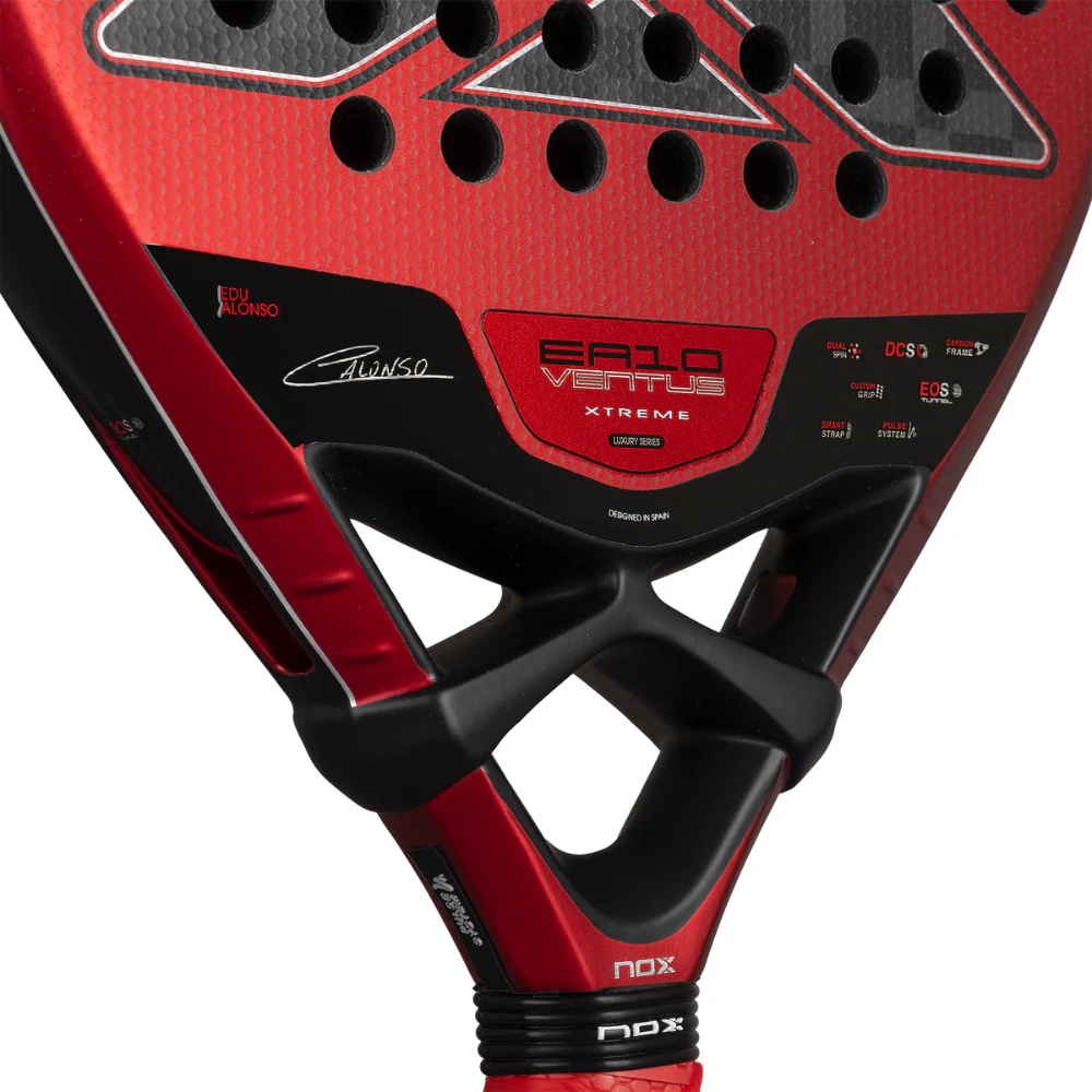 Miniatura Pala de Padel EA10 Ventus Hybrid 12K XTREM 2026 + Tarro de pelotas +Overgrip + Protector -