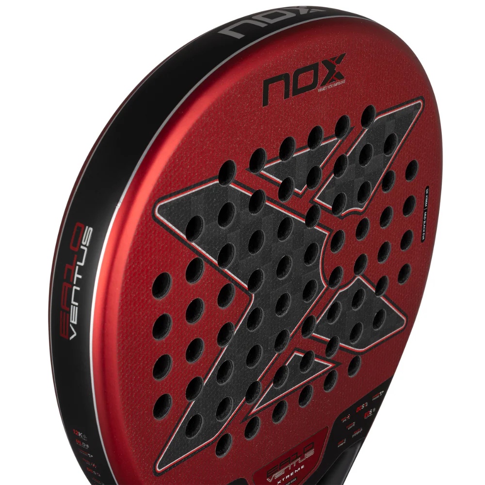 Miniatura Pala de Padel EA10 Ventus Hybrid 12K XTREM 2026 + Tarro de pelotas +Overgrip + Protector -