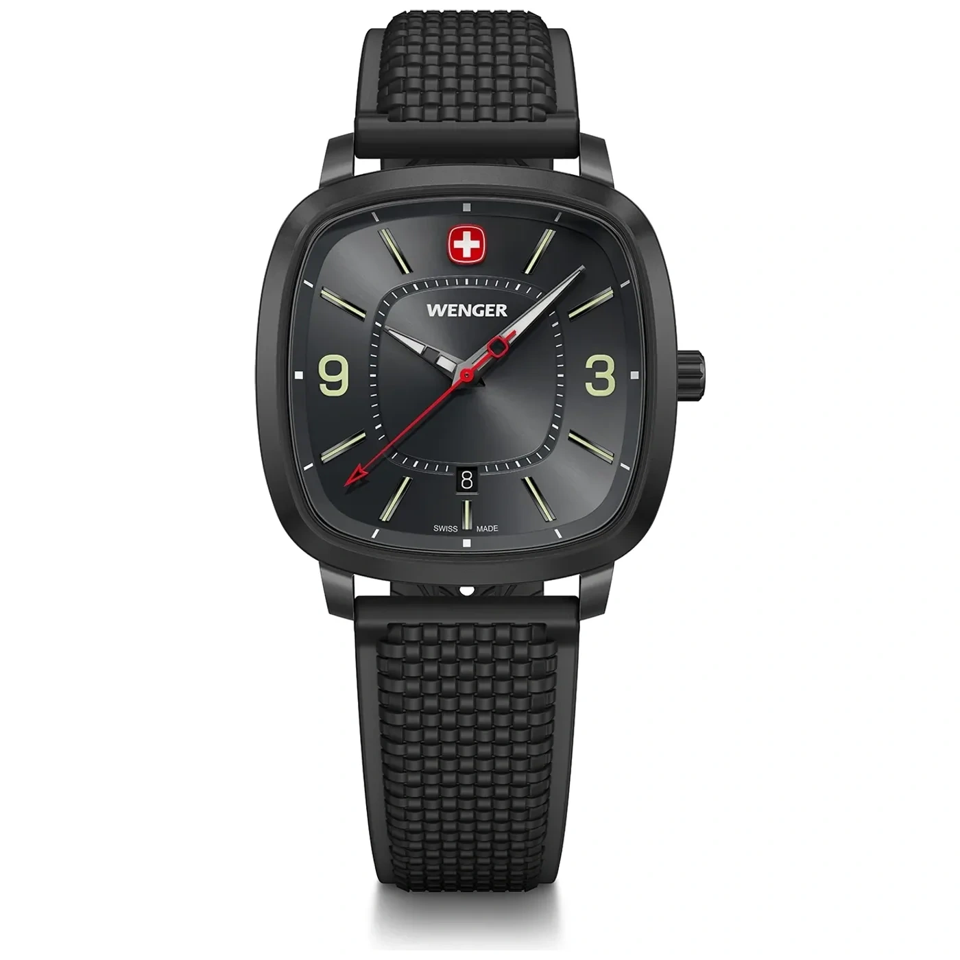 Reloj Vintage Sport Negro 37 MM Correa Silicona