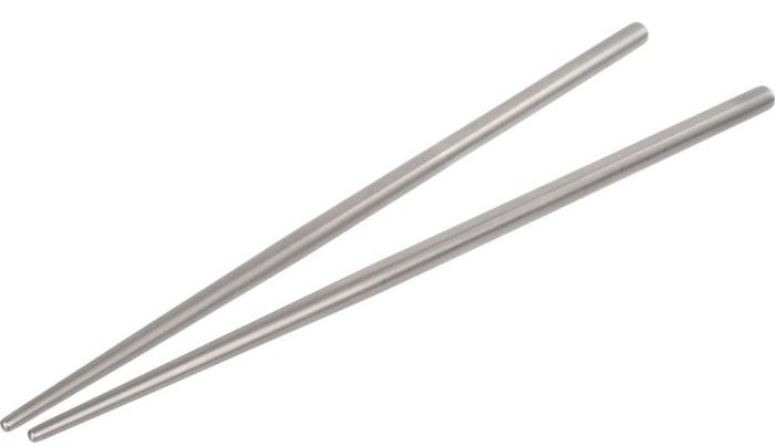 Titanium Chopstix With Case Palillos De Camping