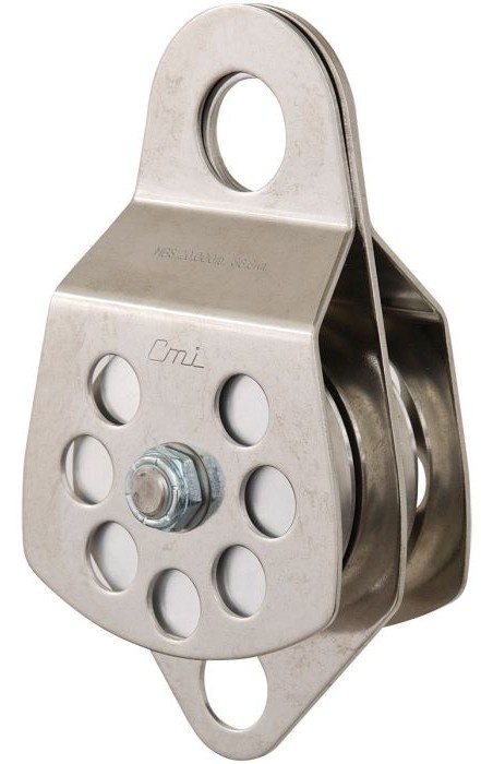 Polea 3" Aluminum Sheave, Stainless Steel, Bushing Double