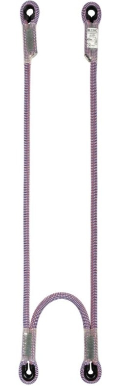 Elemento De amarre Bullnose Cowtail Cuerda Dinámica 11mm x 76cm x 2 Simétricos
