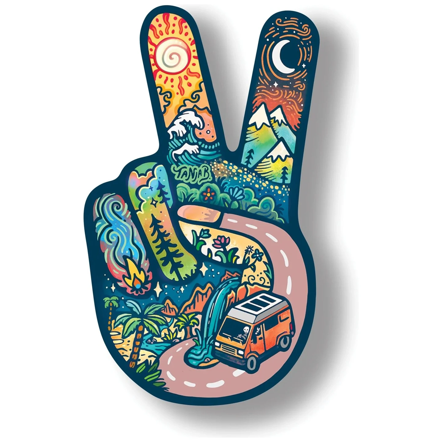 Calcomanía Mano de la Paz