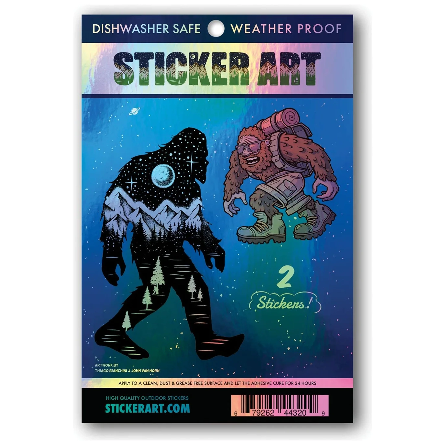 Calcomanía Holográfica Sasquatch Pack 2