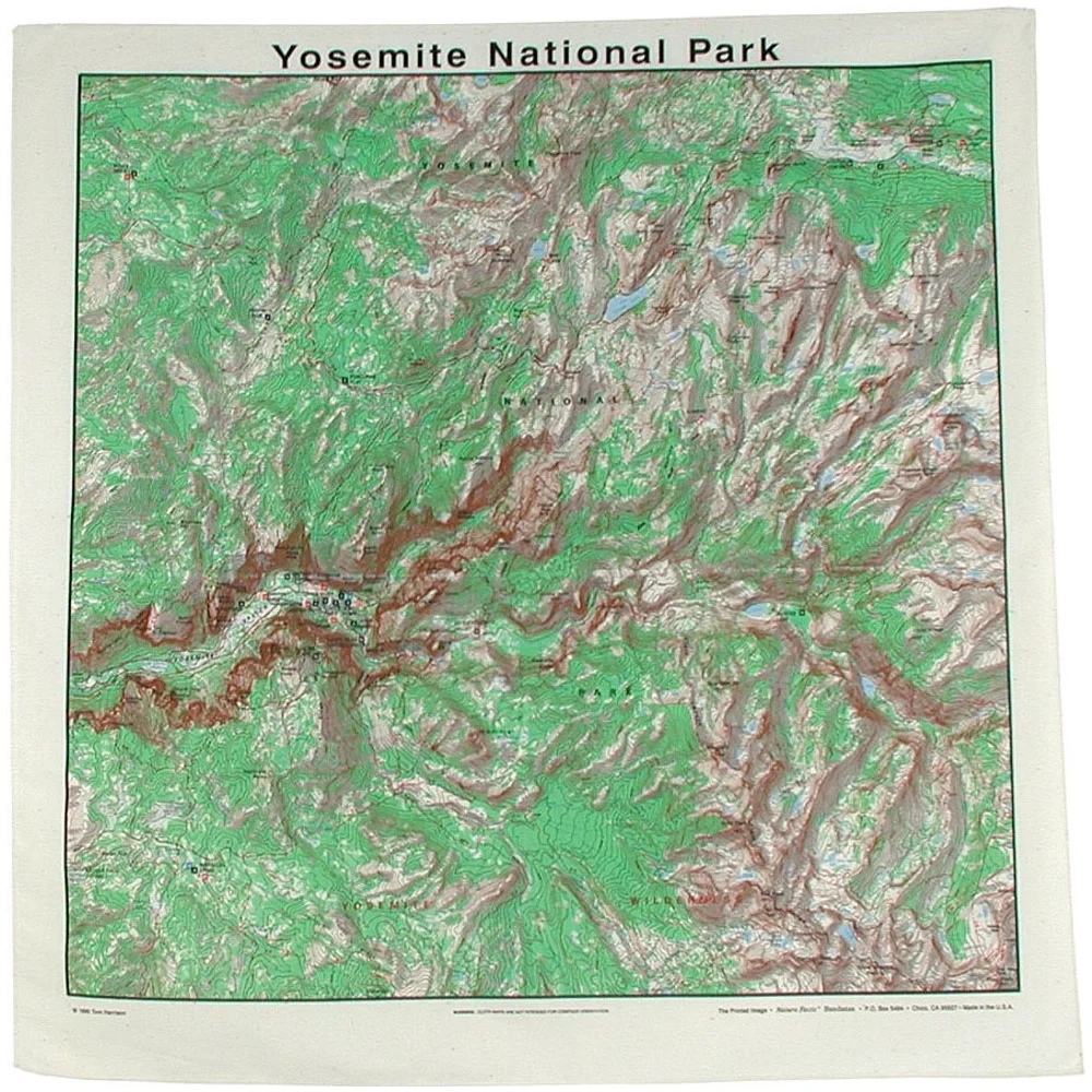 Bandana Topográfica de Parque Nacional 56 X 56 CM