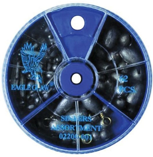 Kit De Plomos De Pesca Surtidos 62 Piezas Multi-Style Sinker Assortment