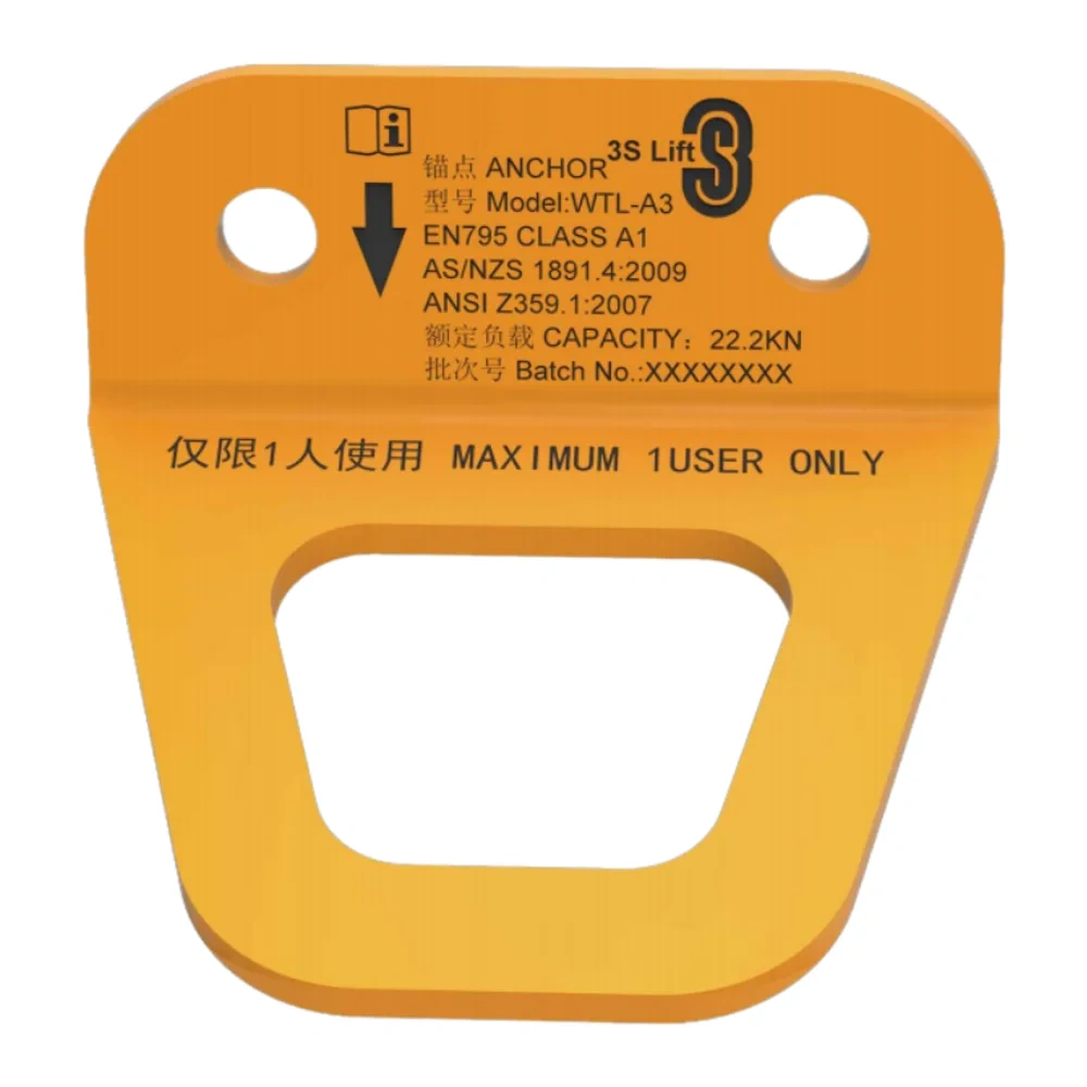 Anclaje De Acero Wtl-A3 Para 1 Persona 22 kN