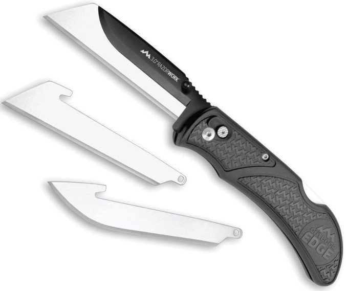 Cuchillo Plegable 3" RazorWork Con 3 Hojas Intercambiables