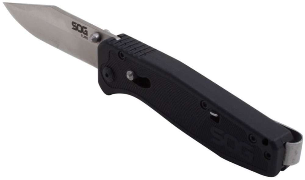 Miniatura Cuchillo Flare Satin Straight - Clam Pack -